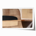 Modern Abstract Wall Art - Brown and Beige Geometric Print