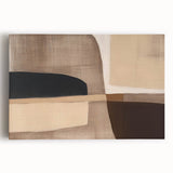 Modern Abstract Wall Art - Brown and Beige Geometric Print