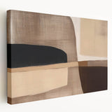 Modern Abstract Wall Art - Brown and Beige Geometric Print