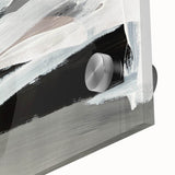 Large Abstract Wall Art – Monochrome Modern Painting in Gray & White