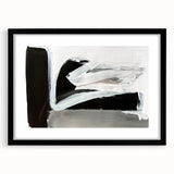 Large Abstract Wall Art – Monochrome Modern Painting in Gray & White
