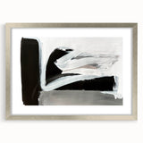 Large Abstract Wall Art – Monochrome Modern Painting in Gray & White