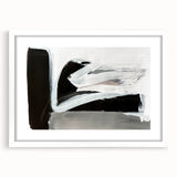 Large Abstract Wall Art – Monochrome Modern Painting in Gray & White