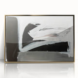 Large Abstract Wall Art – Monochrome Modern Painting in Gray & White