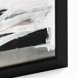 Large Abstract Wall Art – Monochrome Modern Painting in Gray & White