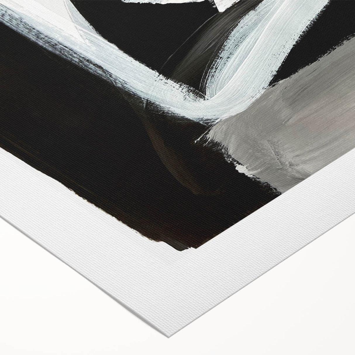 Large Abstract Wall Art – Monochrome Modern Painting in Gray & White