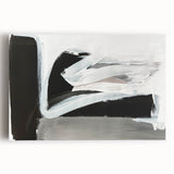 Large Abstract Wall Art – Monochrome Modern Painting in Gray & White