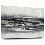 Calming Landscape Acrylic Print – Monochrome Abstract Art