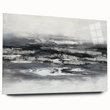 Calming Landscape Acrylic Print – Monochrome Abstract Art
