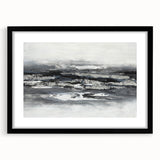 Calming Landscape Acrylic Print – Monochrome Abstract Art