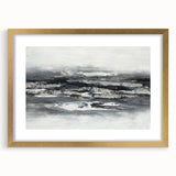 Calming Landscape Acrylic Print – Monochrome Abstract Art