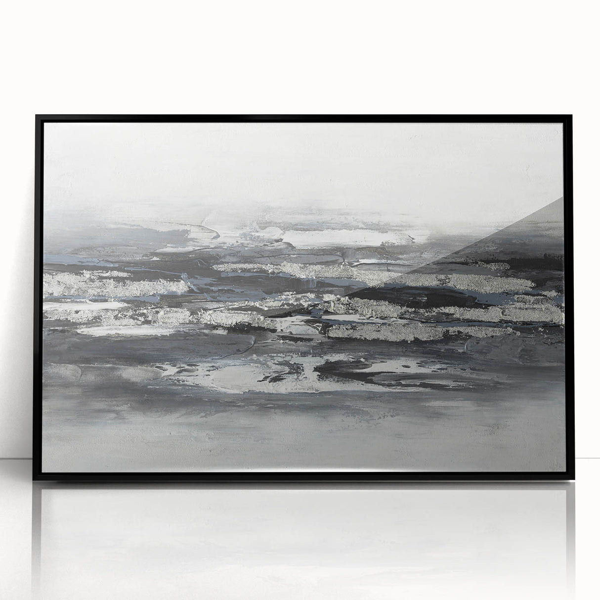 Calming Landscape Acrylic Print – Monochrome Abstract Art