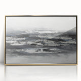 Calming Landscape Acrylic Print – Monochrome Abstract Art