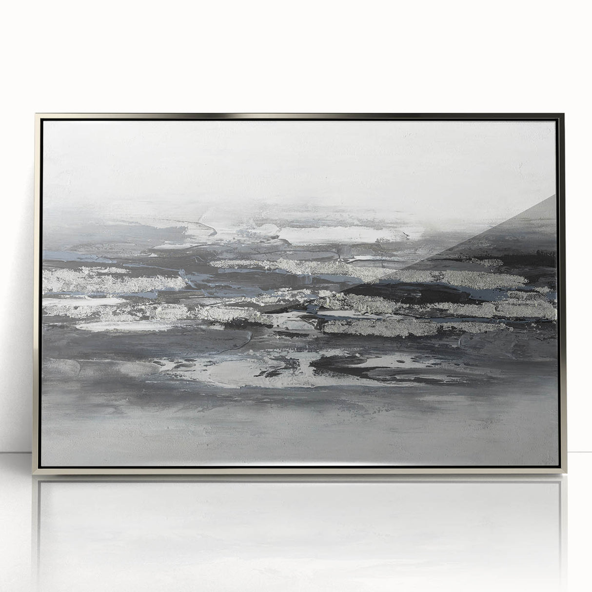 Calming Landscape Acrylic Print – Monochrome Abstract Art
