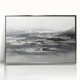 Calming Landscape Acrylic Print – Monochrome Abstract Art