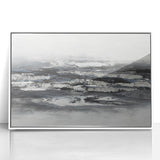 Calming Landscape Acrylic Print – Monochrome Abstract Art