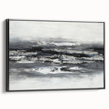Calming Landscape Acrylic Print – Monochrome Abstract Art