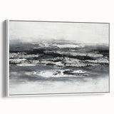 Calming Landscape Acrylic Print – Monochrome Abstract Art