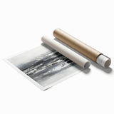 Calming Landscape Acrylic Print – Monochrome Abstract Art