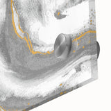 Textured Acrylic Wall Art – Silver, Gray, and Gold Marble Effect