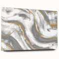 Textured Acrylic Wall Art – Silver, Gray, and Gold Marble Effect
