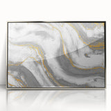 Textured Acrylic Wall Art – Silver, Gray, and Gold Marble Effect