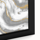 Textured Acrylic Wall Art – Silver, Gray, and Gold Marble Effect