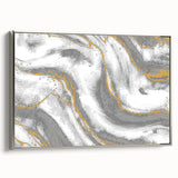 Textured Acrylic Wall Art – Silver, Gray, and Gold Marble Effect
