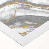 Textured Acrylic Wall Art – Silver, Gray, and Gold Marble Effect