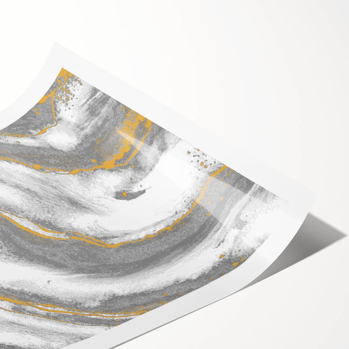 Textured Acrylic Wall Art – Silver, Gray, and Gold Marble Effect