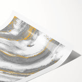 Textured Acrylic Wall Art – Silver, Gray, and Gold Marble Effect