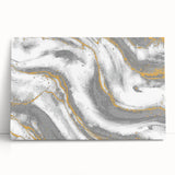 Textured Acrylic Wall Art – Silver, Gray, and Gold Marble Effect