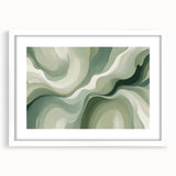 Neutral Green Abstract Fluid Canvas Art - Fluid Acrylic Wall Decor