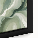 Neutral Green Abstract Fluid Canvas Art - Fluid Acrylic Wall Decor