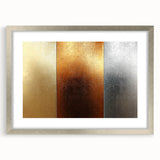 Luxury Gold, Bronze, and Silver Abstract Wall Art - Metallic Canvas