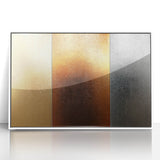 Luxury Gold, Bronze, and Silver Abstract Wall Art - Metallic Canvas