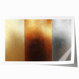 Luxury Gold, Bronze, and Silver Abstract Wall Art - Metallic Canvas