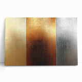 Luxury Gold, Bronze, and Silver Abstract Wall Art - Metallic Canvas