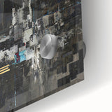 Midnight Cityscape Drama – Bold Abstract Wall Art with Gold Detail