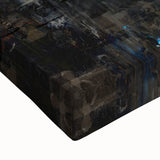 Midnight Cityscape Drama – Bold Abstract Wall Art with Gold Detail