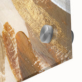 Earthen Harmony Abstracts – Gold and Beige Minimalist Wall Art Print