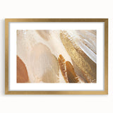 Earthen Harmony Abstracts – Gold and Beige Minimalist Wall Art Print