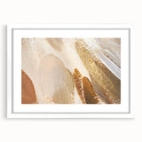 Earthen Harmony Abstracts – Gold and Beige Minimalist Wall Art Print
