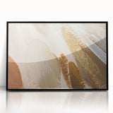 Earthen Harmony Abstracts – Gold and Beige Minimalist Wall Art Print