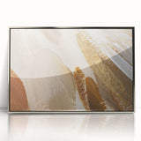 Earthen Harmony Abstracts – Gold and Beige Minimalist Wall Art Print