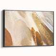 Earthen Harmony Abstracts – Gold and Beige Minimalist Wall Art Print