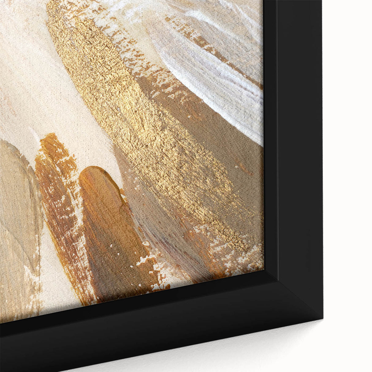 Earthen Harmony Abstracts – Gold and Beige Minimalist Wall Art Print