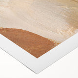 Earthen Harmony Abstracts – Gold and Beige Minimalist Wall Art Print