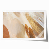 Earthen Harmony Abstracts – Gold and Beige Minimalist Wall Art Print