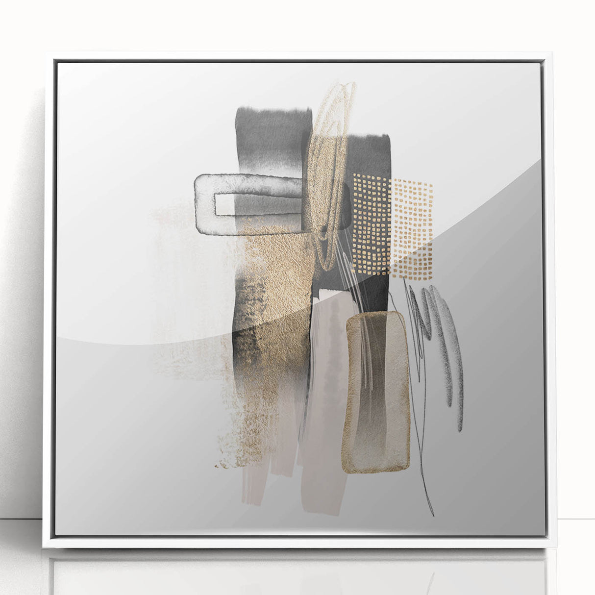 Abstract Geometric Framed Art – Minimalist Wall Art for Interiors